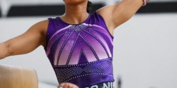 Gymnast suffered pain after an injury