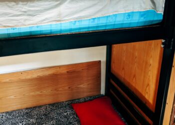 white and blue bed linen