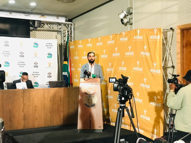 NSFAS CEO Waseem Carrim during a media briefing in Pretoria, Wednesday August 27th