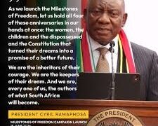Government Launches Milestones of Freedom Campaign